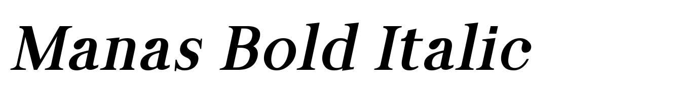 Manas Bold Italic